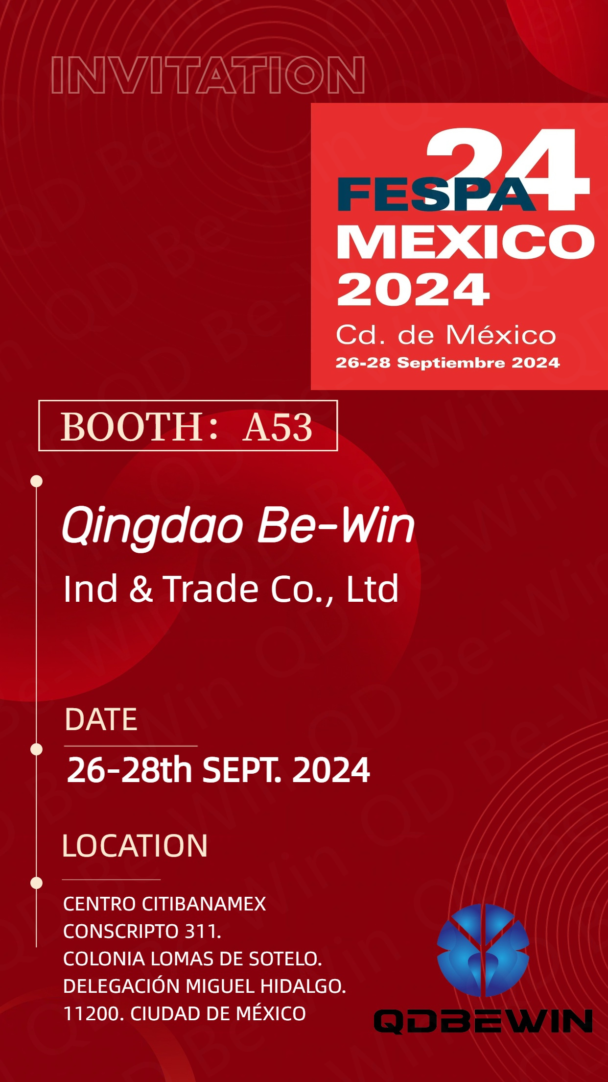 Qingdao Be-Win Ind & Trade Co., Ltd ले FESPA 2024 मेक्सिकोमा एक्रिलिक पानाहरू, PVC फोम बोर्डहरू, र एल्युमिनियम कम्पोजिट प्यानलहरू प्रदर्शन गर्न